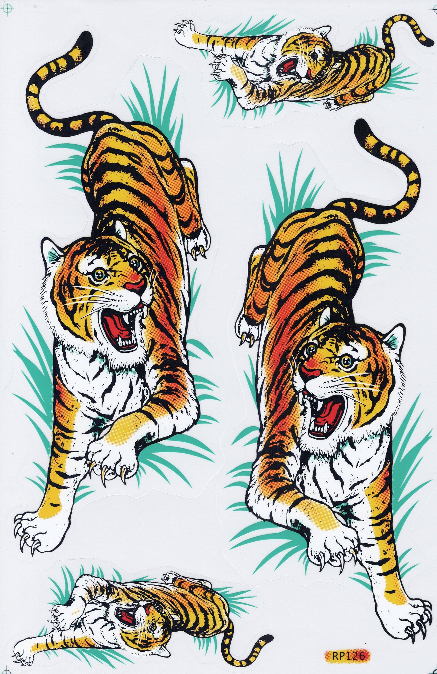Tiger Jungle Decal Sticker Motorcycle Scooter Skateboard Car Tuning Self-Adhesive 348