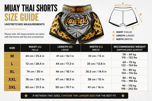 Original Muay Thai Shorts Totenkopf Rot Schwarz | Thaiboxhose Unisex M-3XL