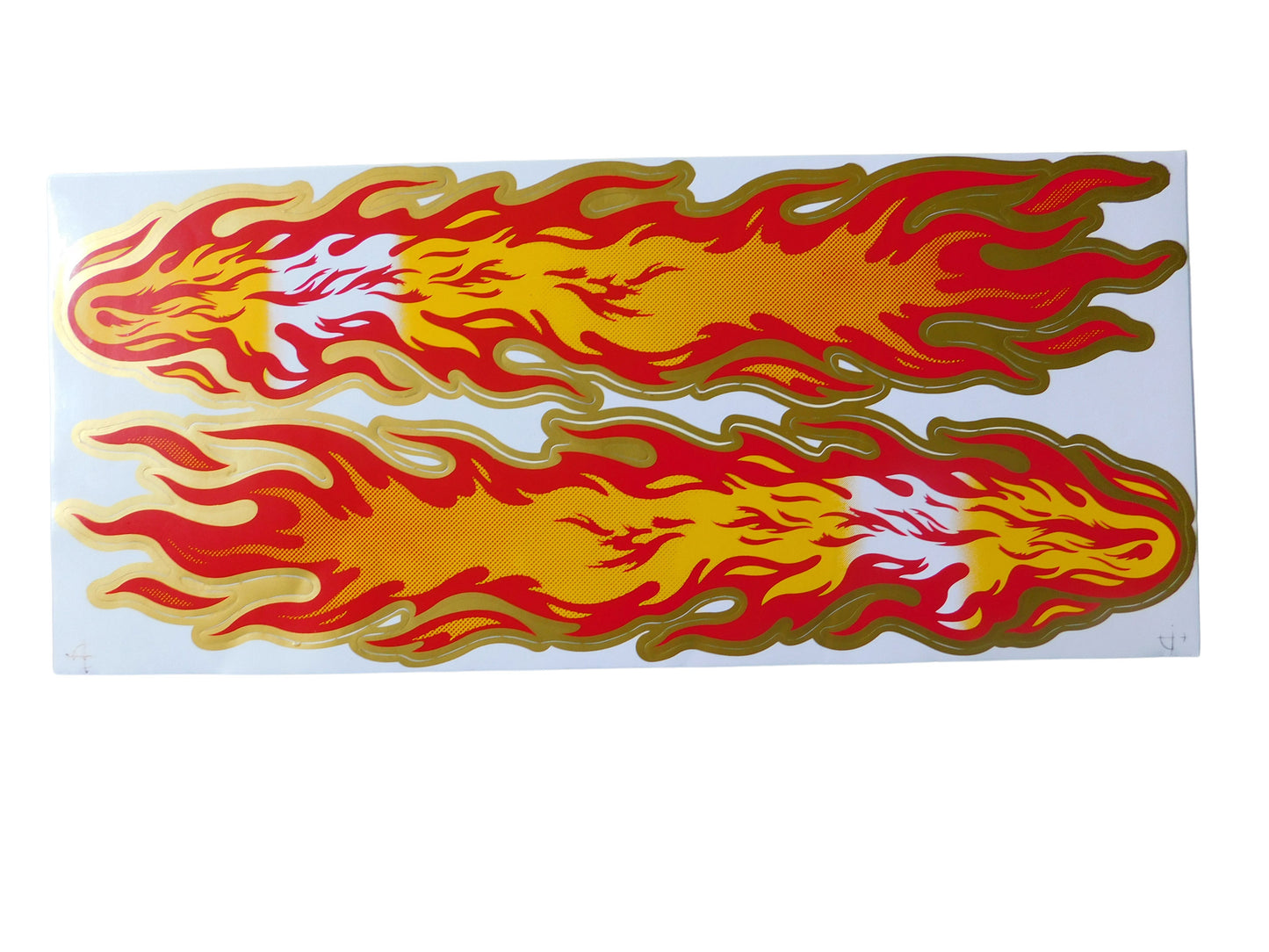 Large Flames Fire Red Orange Sticker Decal Film 1 Sheet 400 mm x 180 mm Weatherproof Motorcycle Scooter Skateboard Car Tuning Self-Adhesive FL052