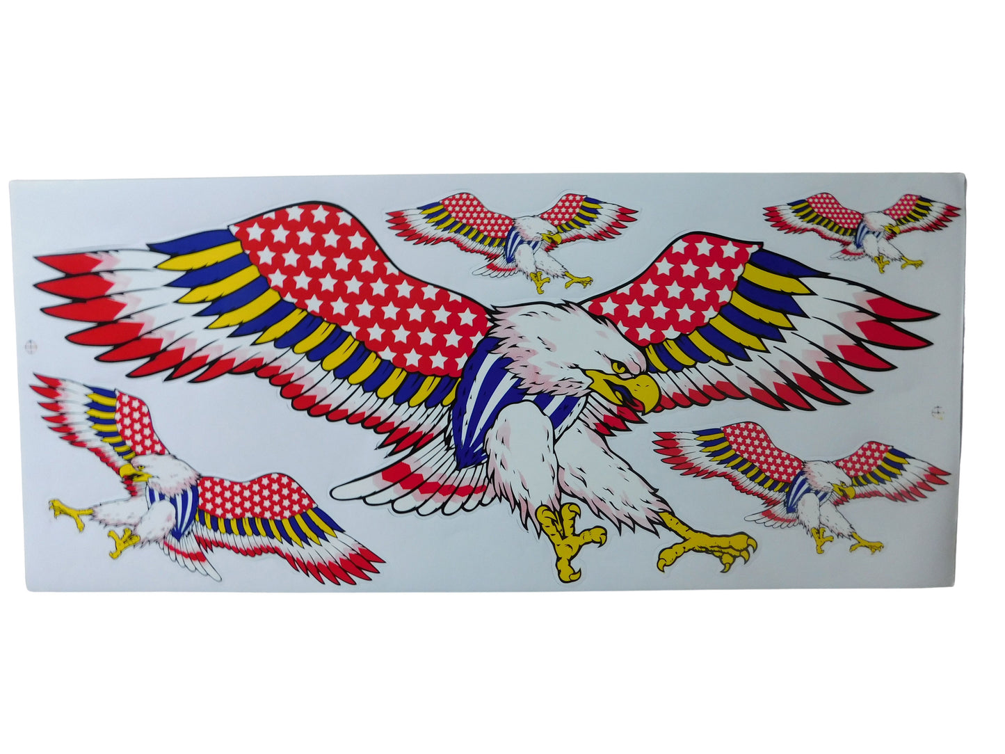 Red Eagle Falcon Large Flames Fire Sticker Decal Film 1 Sheet 530 mm x 170 mm Weatherproof Motorcycle Scooter Skateboard Car Tuning Self-Adhesive FL053