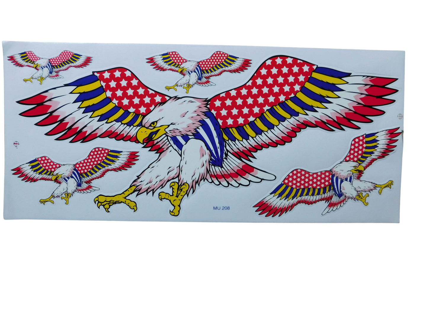 Red Eagle Hawk Large Flames Fire Sticker Decal Film 1 Sheet 530 mm x 170 mm weatherproof Motorcycle Scooter Skateboard Car Tuning self-adhesive FL056