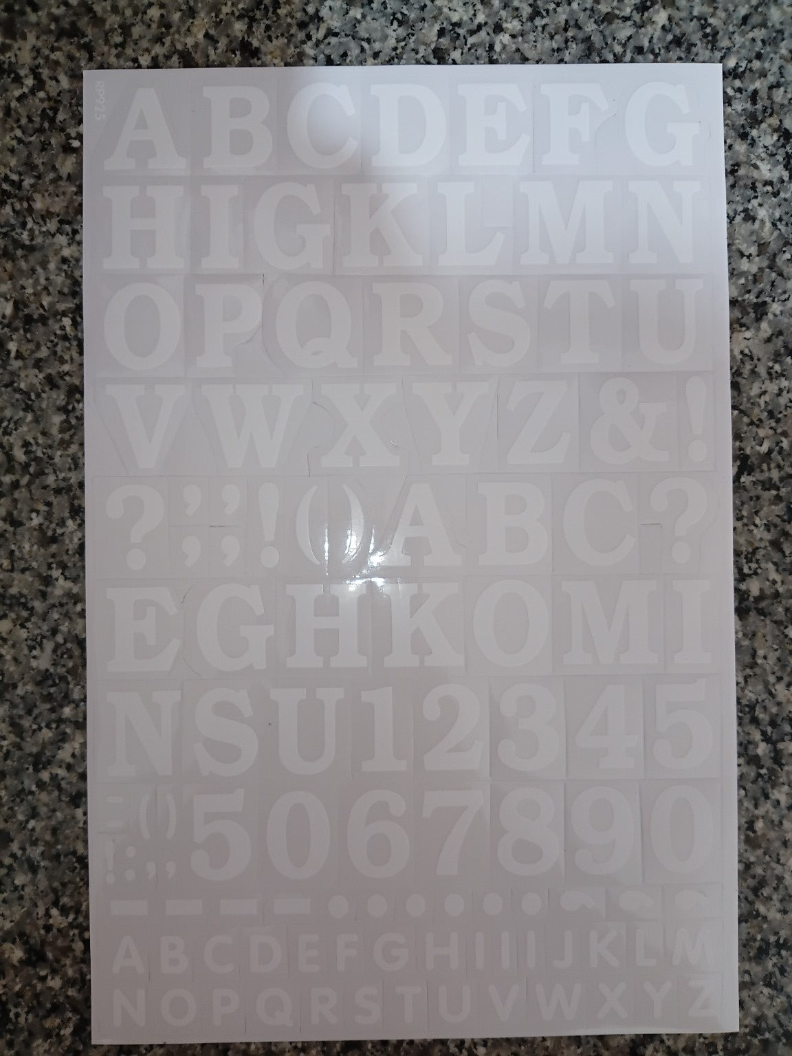Letters ABC orange 17 mm high sticker for office folders children crafts kindergarten birthday 1 sheet 320