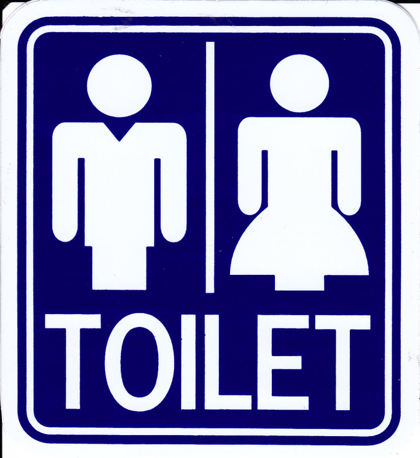 SCHILD Toiletten Klo Männer Jungs Mädchen Frauen Aufkleber Sticker Motorrad Roller Skateboard Auto Tuning selbstklebend 323