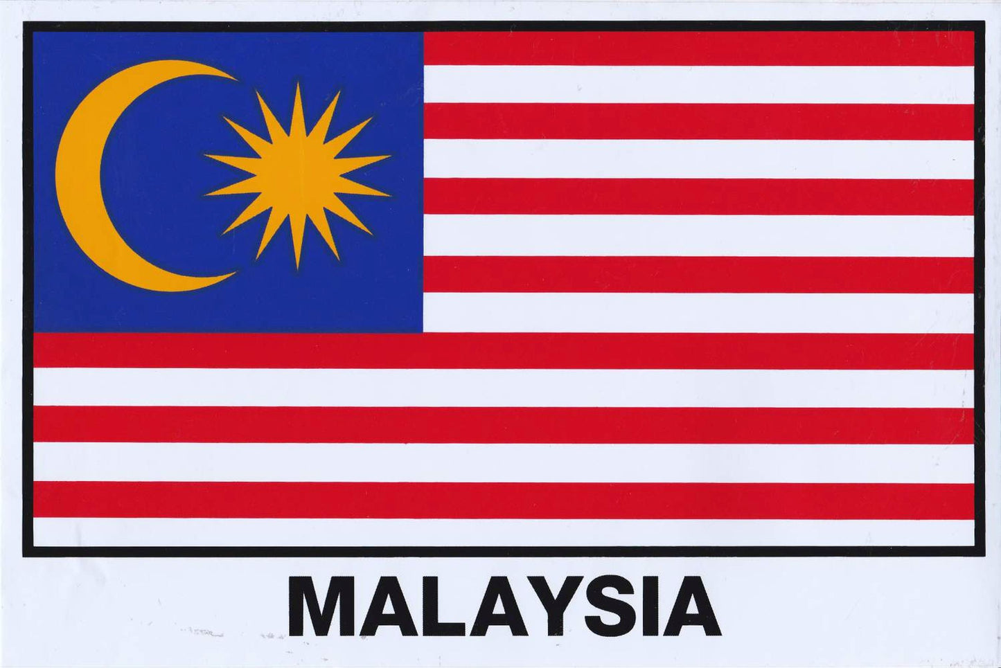 Malaysia Flag Sticker Decal - Perfect for Motorcycles, Scooters, Skateboards, Car Tuning, and more - Self-Adhesive