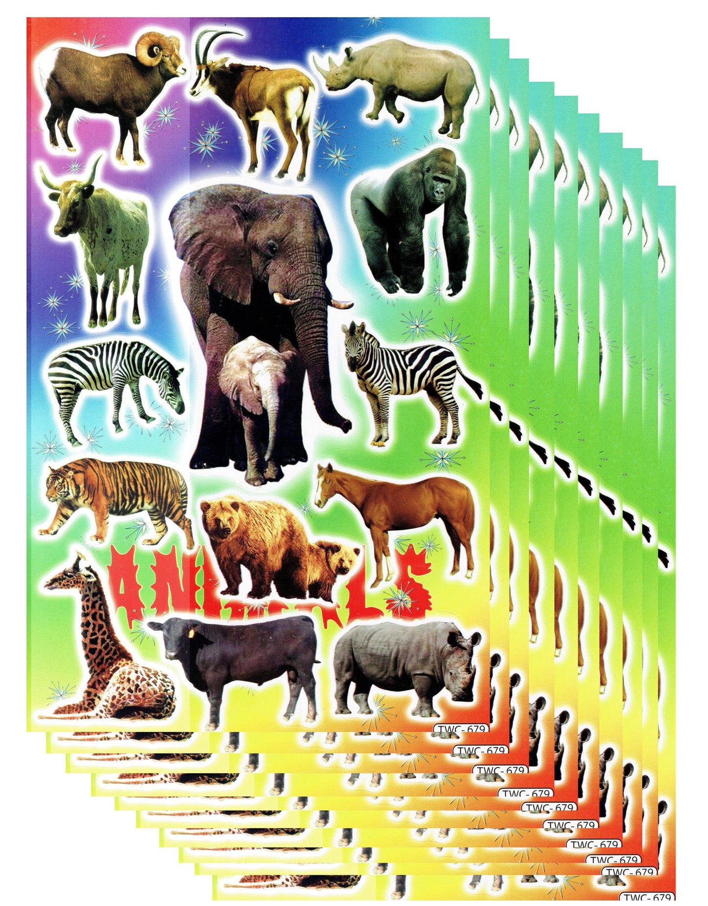 Fish sea aquarium fish animals stickers for children crafts kindergarten birthday 1 sheet 145