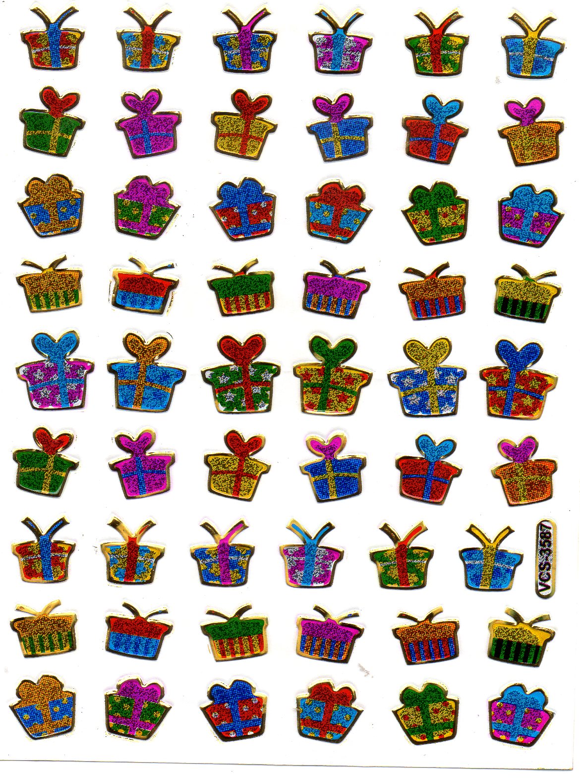 Cadeaux surprise paquets autocollants autocollants métallisé paillettes effet école bureau dossier enfants artisanat maternelle 1 feuille 013