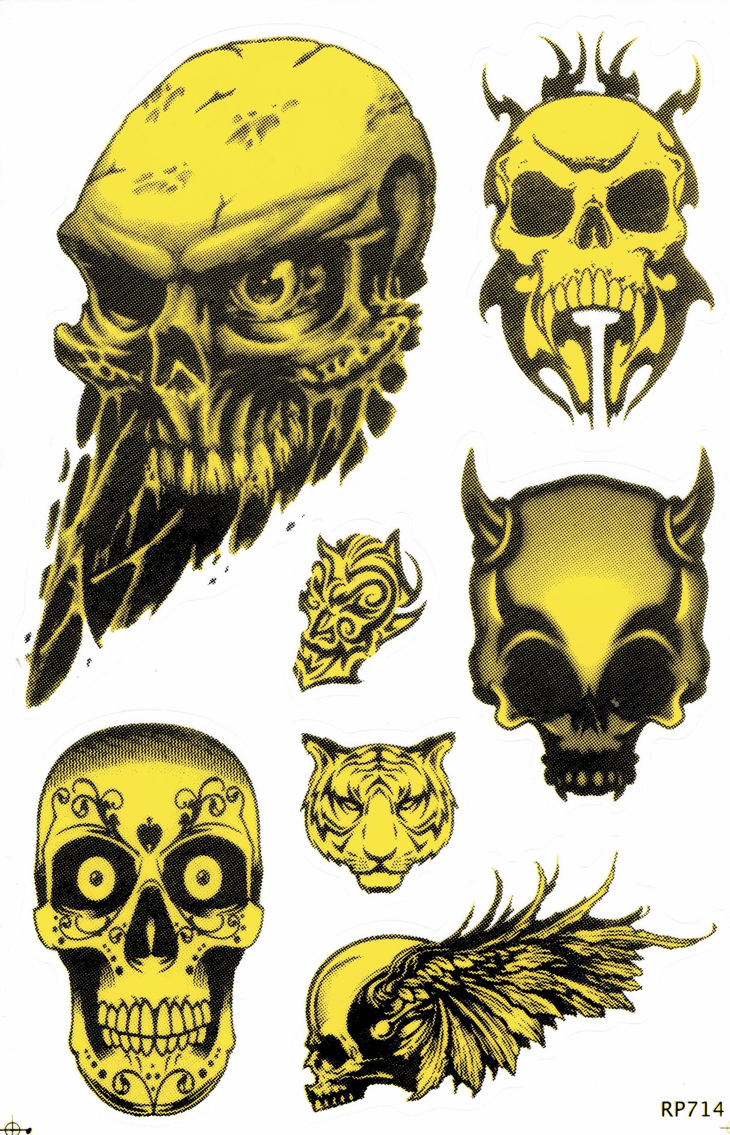 Teufel Totenkopf Skull Aufkleber Sticker Motorrad Roller Skateboard Auto Tuning Modellbau selbstklebend 268