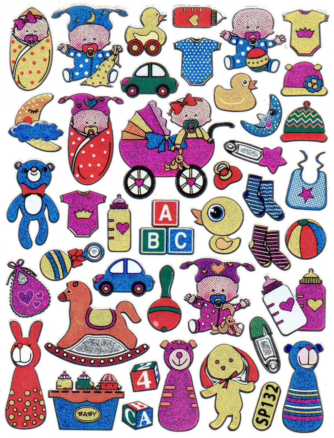 Jouet cheval à bascule autocollant métallisé effet scintillant école enfants artisanat maternelle 1 feuille 336