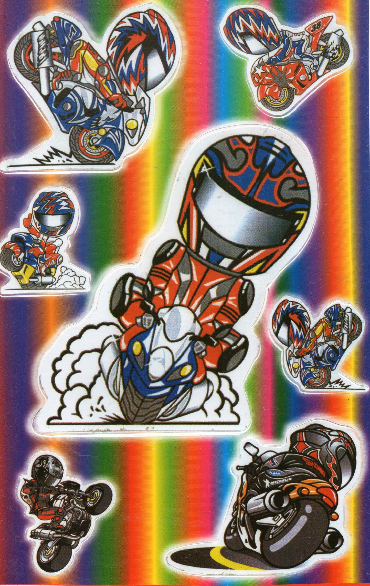MOTO GP Aufkleber Sticker Motorrad Roller Skateboard Auto Tuning Modellbau selbstklebend 442