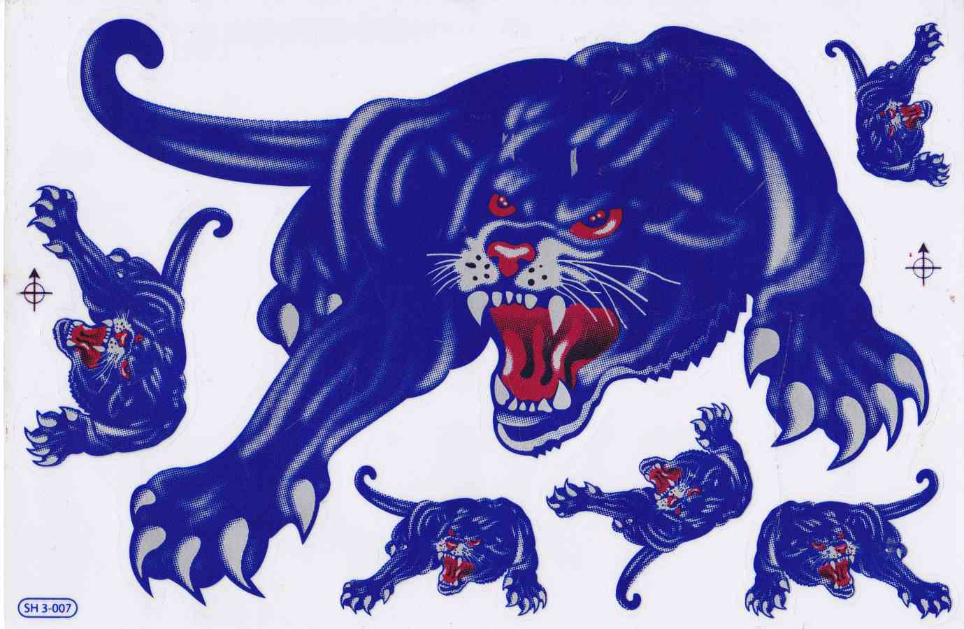 Panther Aufkleber Sticker Motorrad Roller Skateboard Auto Tuning Modellbau selbstklebend 511
