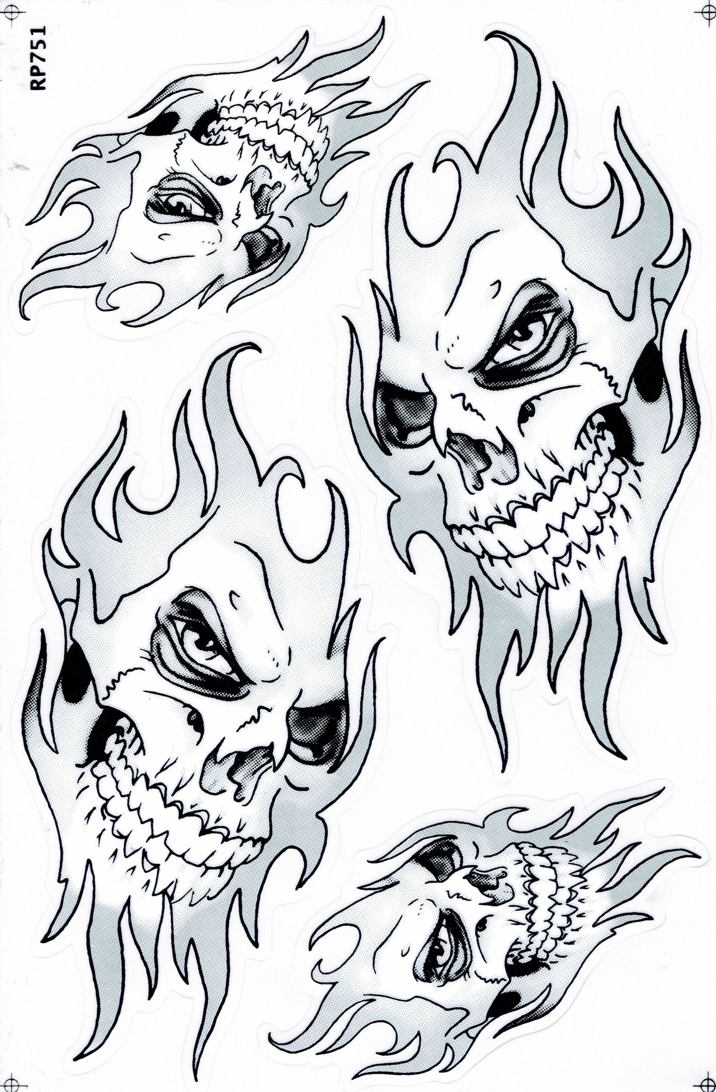 Totenkopf Skull Aufkleber Sticker Motorrad Roller Skateboard Auto Tuning Modellbau selbstklebend 529