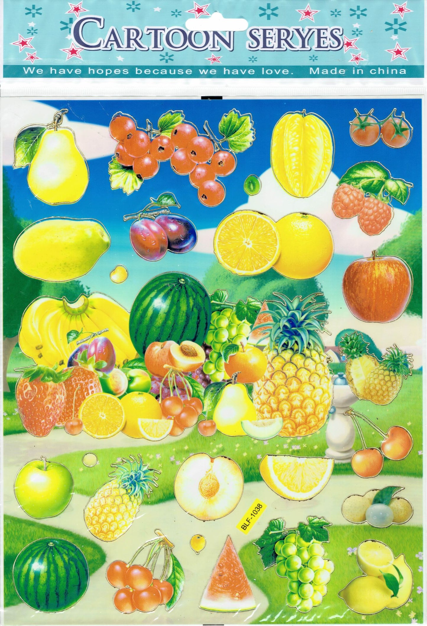 Fruits fruit stickers stickers for children crafts kindergarten birthday 1 sheet 539