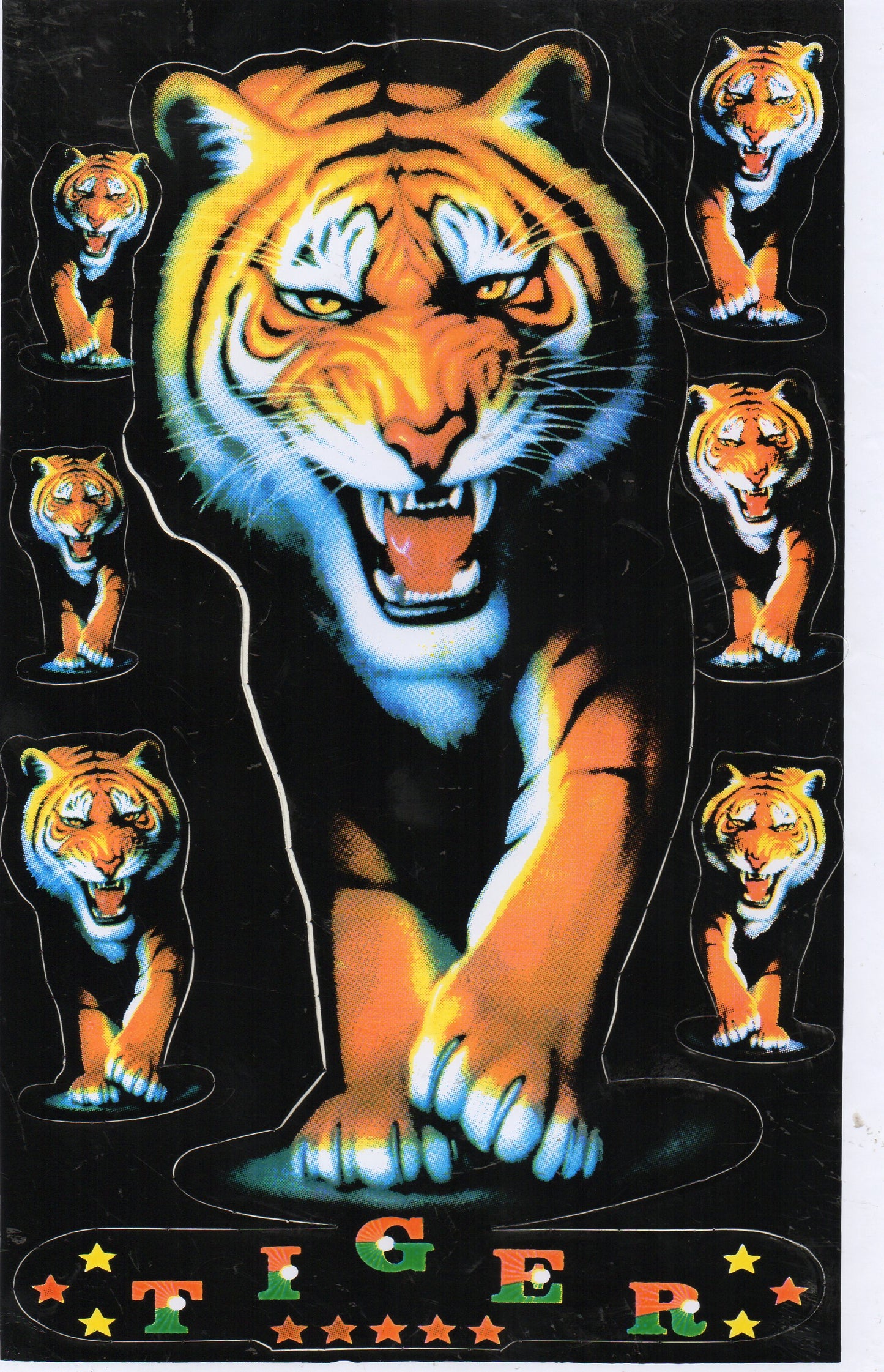 Tiger Aufkleber Sticker Motorrad Roller Skateboard Auto Tuning Modellbau selbstklebend 071