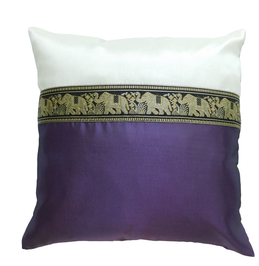 Kissen Kissenbezug Motiv Elefant zweifarbig 40x40cm/15.5x15.5in verschiedene Farben Thai Seide Sofa Bett Gartenstuhl