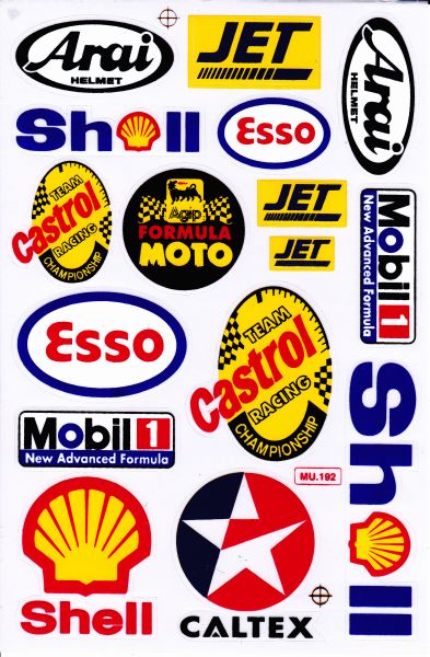 Sponsor Sponsoren Logo Aufkleber Motorrad Fahrrad Skateboard Auto Tuning selbstklebend 084