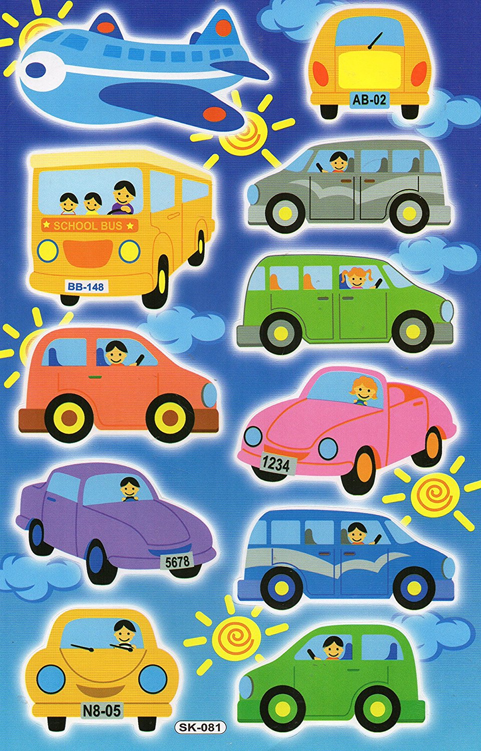 Sports car car sticker sticker for children craft kindergarten birthday 1 sheet 141