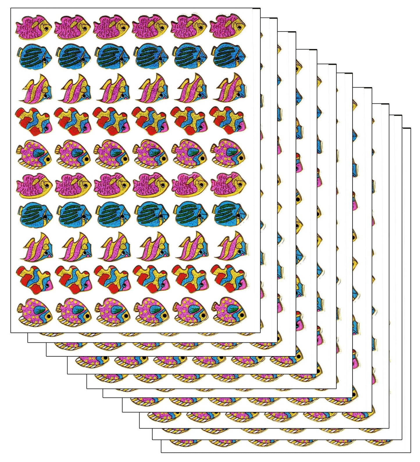 Stars star colorful stickers stickers metallic glitter effect for children crafts kindergarten birthday 1 sheet 131