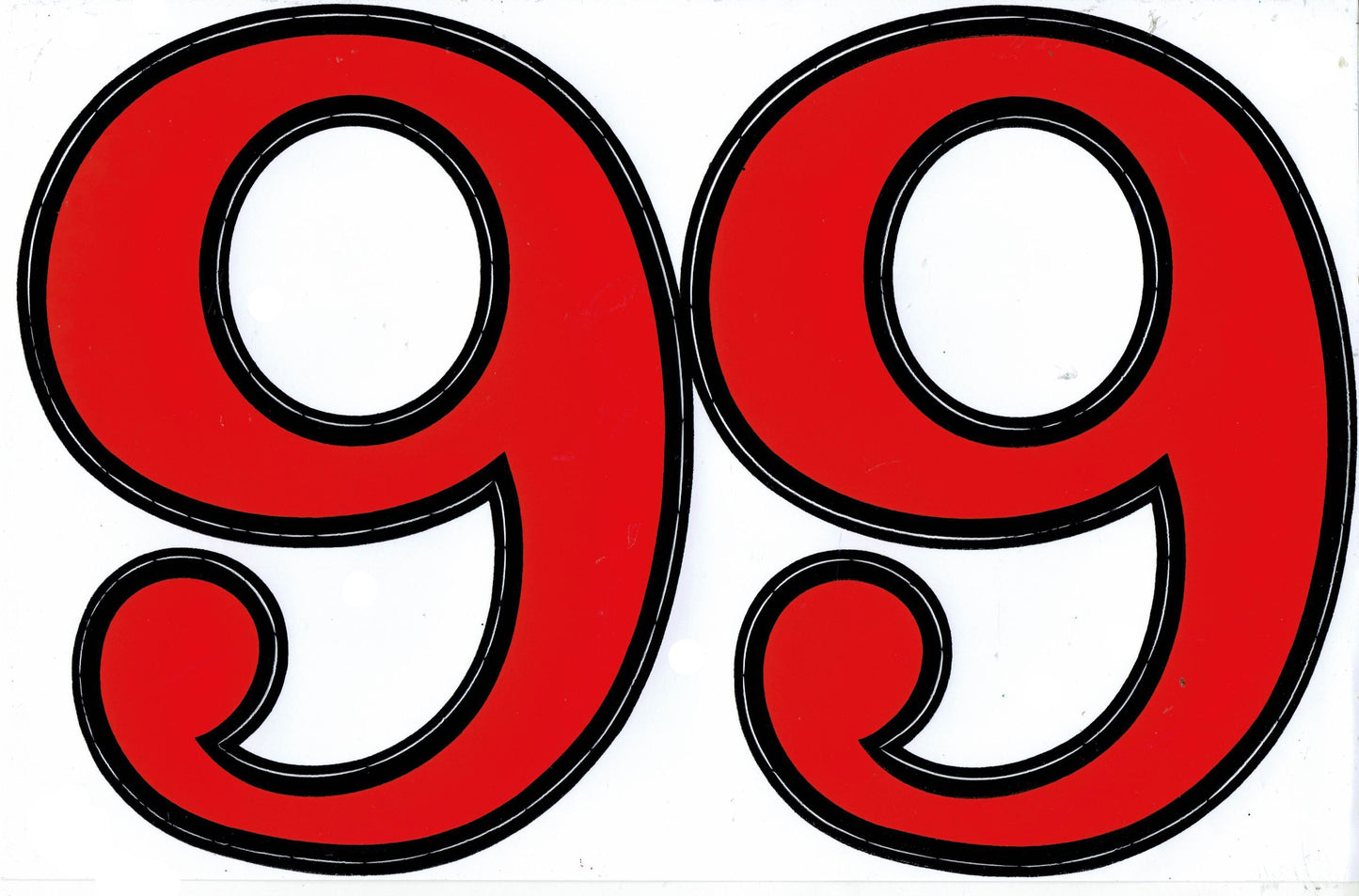 Grosse Nummer 6/9 rot 165 mm hoch Aufkleber Sticker Motorrad Roller Skateboard Auto Tuning Modellbau selbstklebend 159