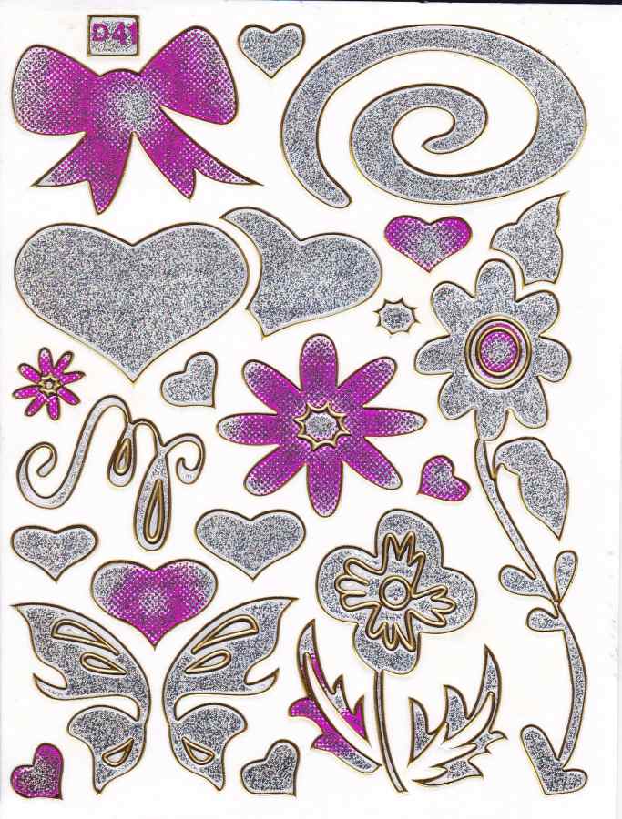 Herz Herzen bunt Liebe Aufkleber Sticker metallic Glitzer Effekt für Kinder Basteln Kindergarten Geburtstag 1 Bogen 237