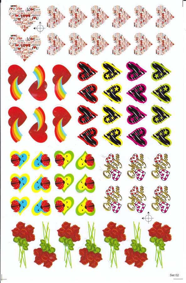 Coeurs Coeur Amour Autocollants pour Enfants Artisanat Maternelle Anniversaire 1 feuille 338