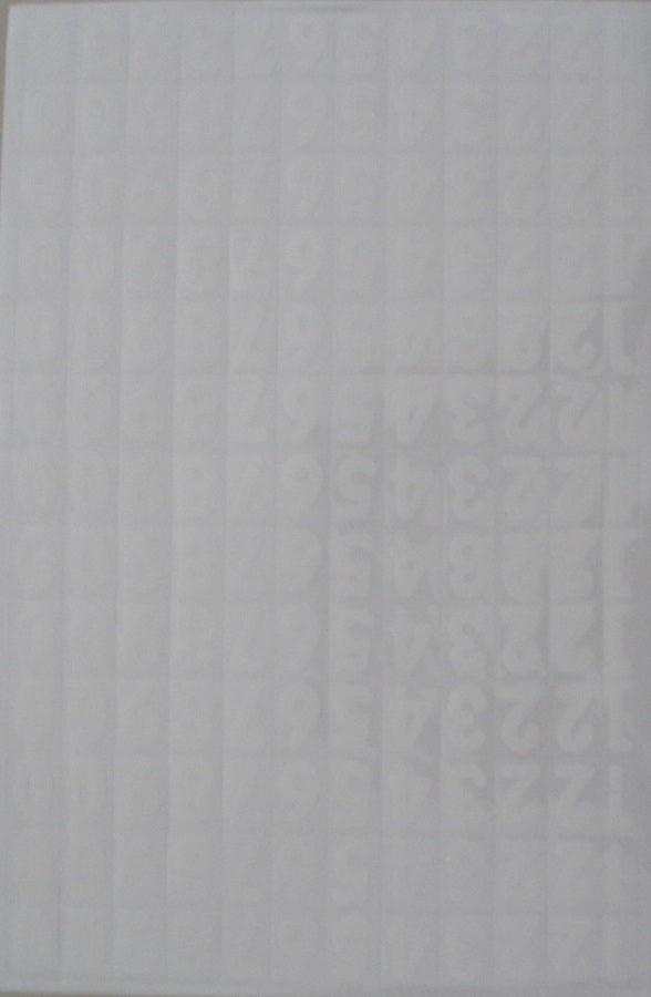 Zahlen Nummern 123 weiss 17 mm hoch Aufkleber Sticker für Büro Ordner Kinder Basteln Kindergarten Geburtstag 1 Bogen 357