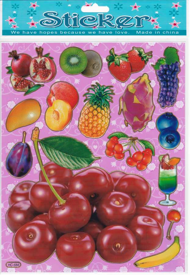 Fruits fruit stickers stickers for children crafts kindergarten birthday 1 sheet 420