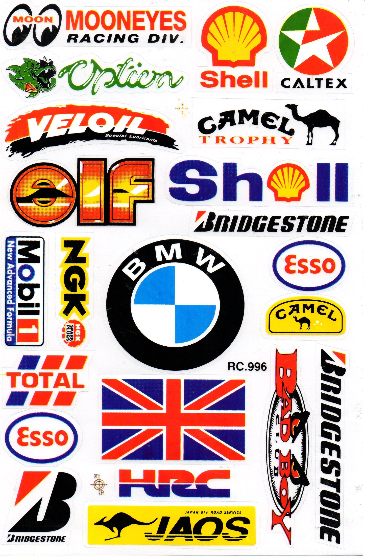 Sponsor Sponsoren Logo Aufkleber Sticker Motorrad Roller Skateboard Auto Tuning Modellbau selbstklebend 473