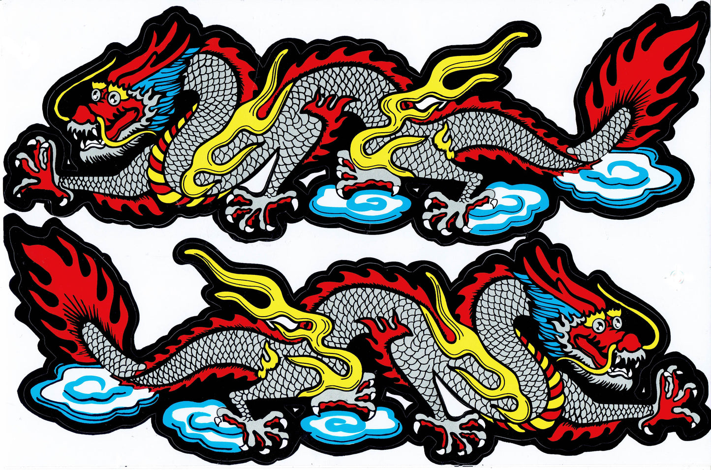 Dragon snake gray sticker motorcycle scooter skateboard car tuning self-adhesive 491