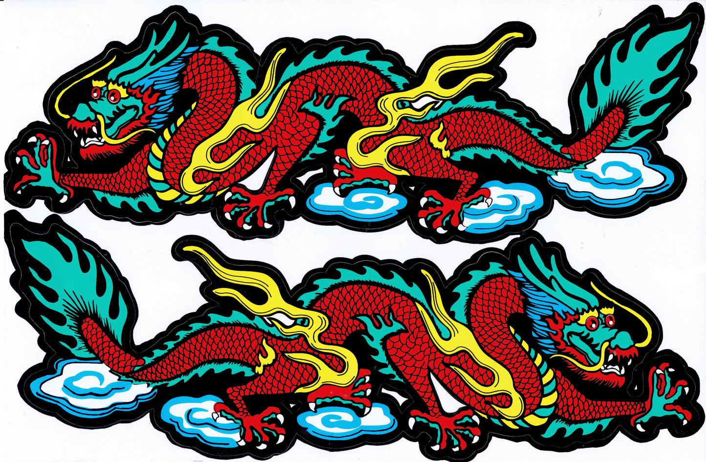 Dragon snake red sticker motorcycle scooter skateboard car tuning self-adhesive 494