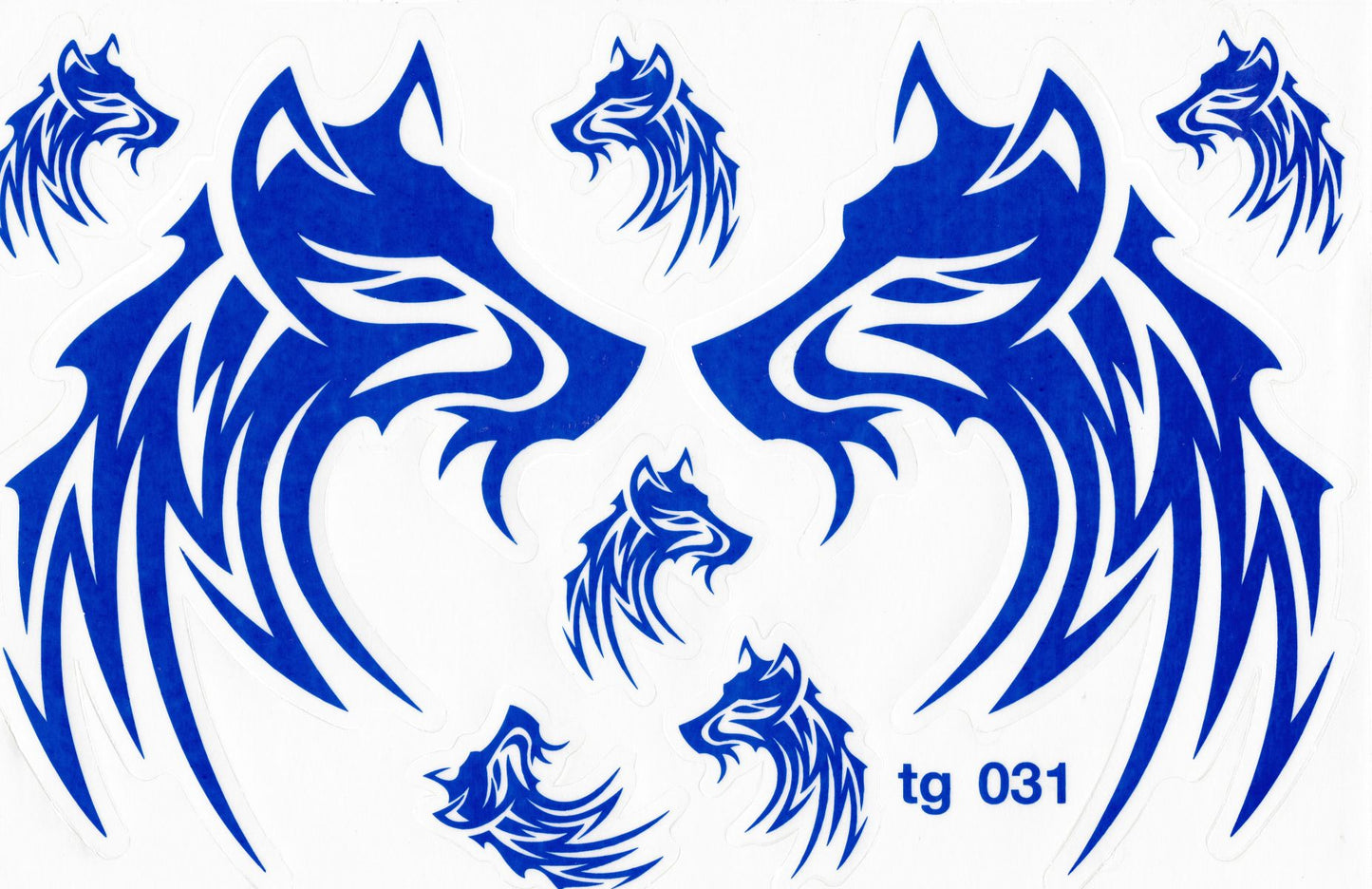 Wolf Flammen Feuer blau Aufkleber Sticker Motorrad Roller Skateboard Auto Tuning Modellbau selbstklebend 500