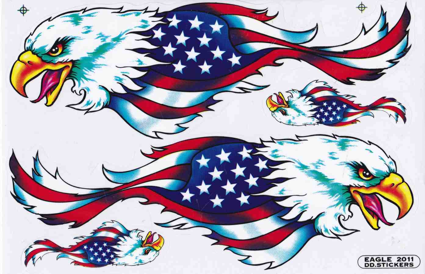 USA Adler Kopf Flammen Feuer Aufkleber Sticker Motorrad Roller Skateboard Auto Tuning Modellbau selbstklebend 512