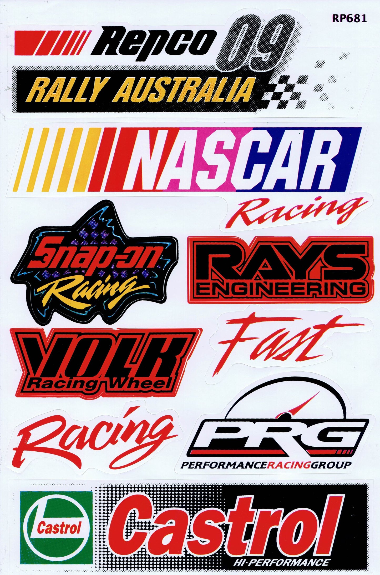 Sponsor Sponsoren Logo Aufkleber Sticker Motorrad Roller Skateboard Auto Tuning Modellbau selbstklebend 517