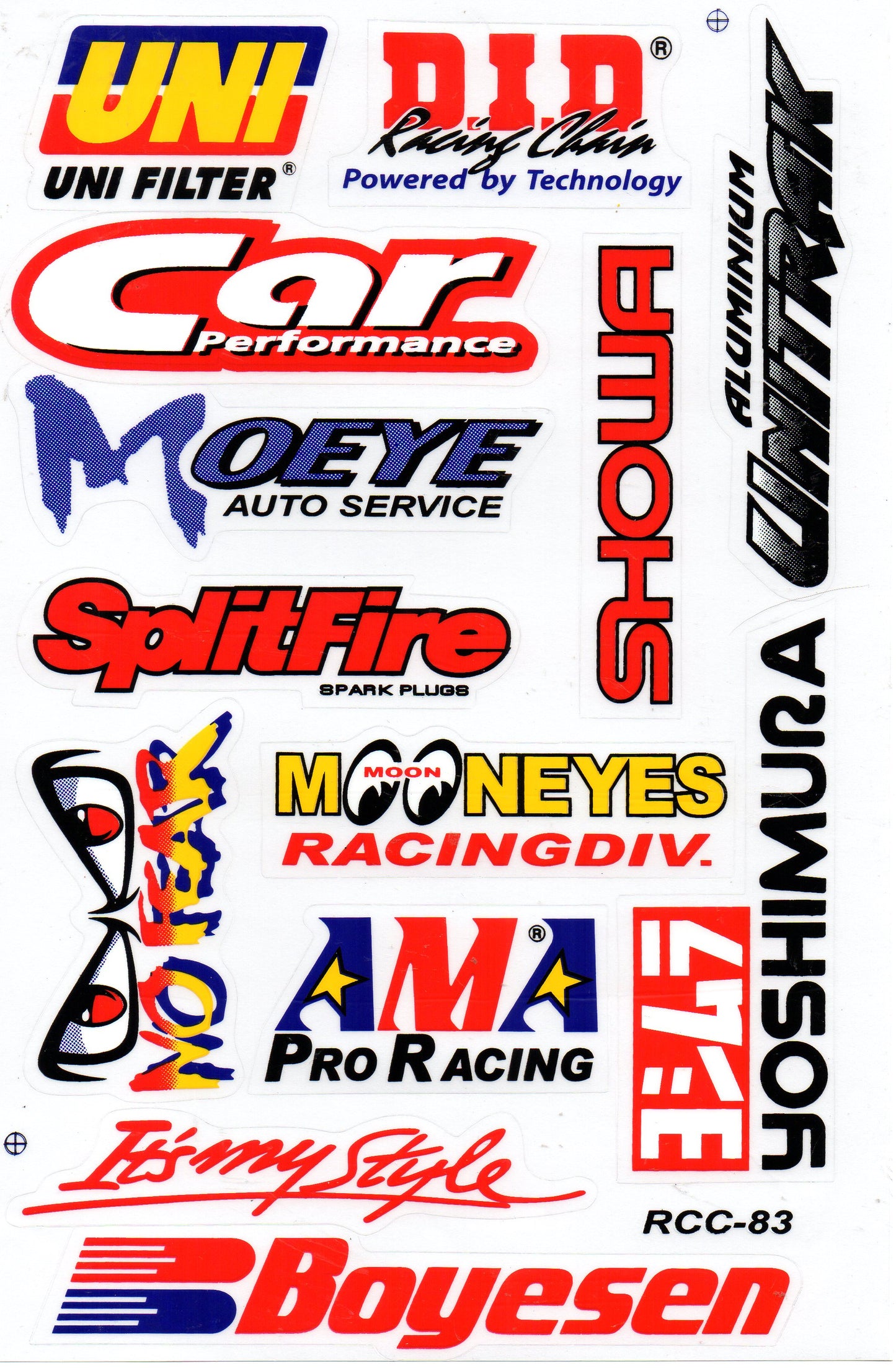 Sponsor Sponsoren Logo Aufkleber Sticker Motorrad Roller Skateboard Auto Tuning Modellbau selbstklebend 551