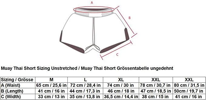 Kraftvoll und Stilvoll: Moderne Muay Thai Shorts für Erwachsene! (Dunkelnblau - Rot M-L-XL-XXL-3XL)