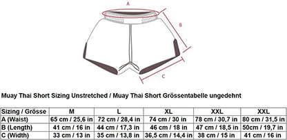 Kraftvoll und Stilvoll: Moderne Muay Thai Shorts für Erwachsene! (Rot-Blau M-L-XL-XXL-3XL)
