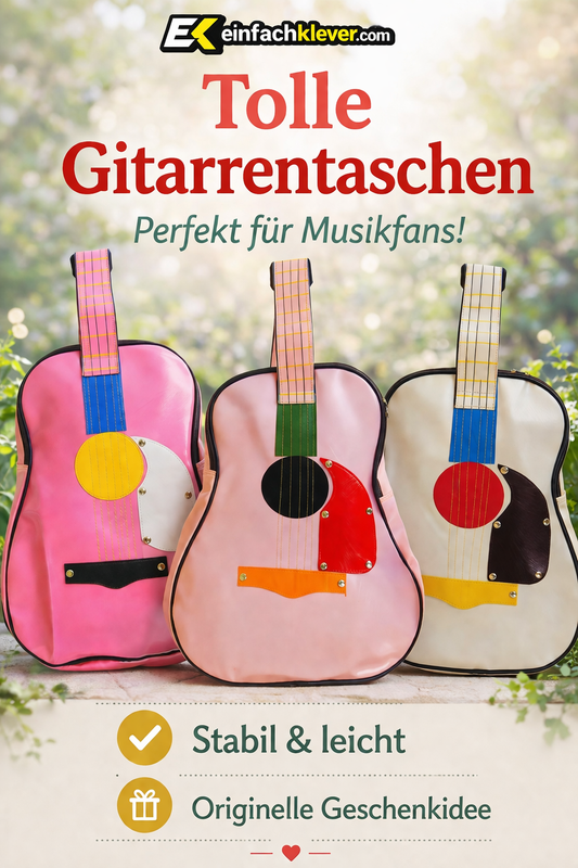 Vintage Gitarrentasche Damen – Schultertasche im Retro Design, verstellbar
