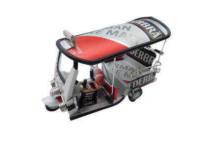 *** Federbräu Bier *** Detailgetreue Handgefertigte Nachbildung: TUK TUK Taxi aus Thailand - 14x7x6 cm
