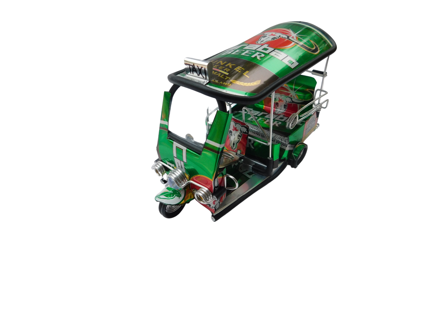 *** Carabao Beer Dunkel *** Detailgetreue Handgefertigte Nachbildung: TUK TUK Taxi aus Thailand - 14x7x6 cm