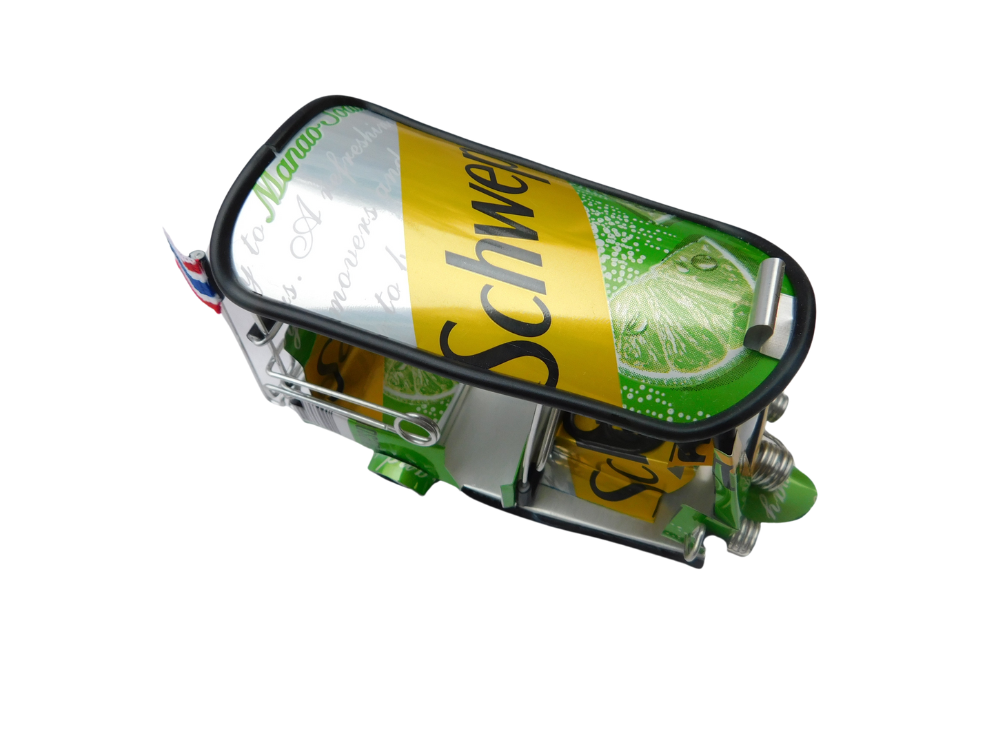 *** Schweppes Lemon *** Detailgetreue Handgefertigte Nachbildung: TUK TUK Taxi aus Thailand - 14x7x6 cm