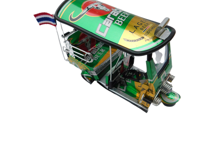 *** Carabao Beer Lager *** Detailgetreue Handgefertigte Nachbildung: TUK TUK Taxi aus Thailand - 14x7x6 cm