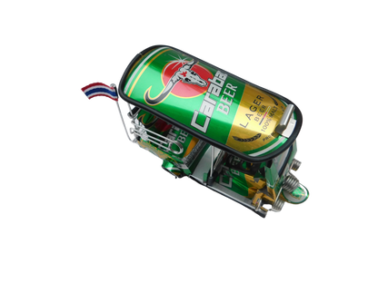 *** Carabao Beer Lager *** Detailgetreue Handgefertigte Nachbildung: TUK TUK Taxi aus Thailand - 14x7x6 cm