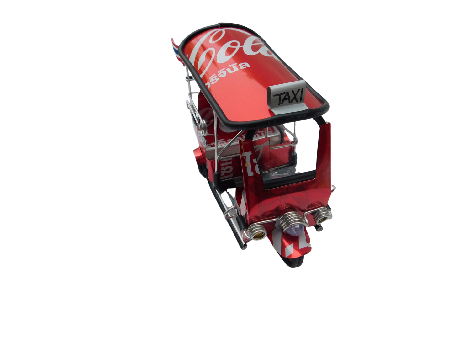 *** Coca Cola red *** Detailgetreue Handgefertigte Nachbildung: TUK TUK Taxi aus Thailand - 14x7x6 cm