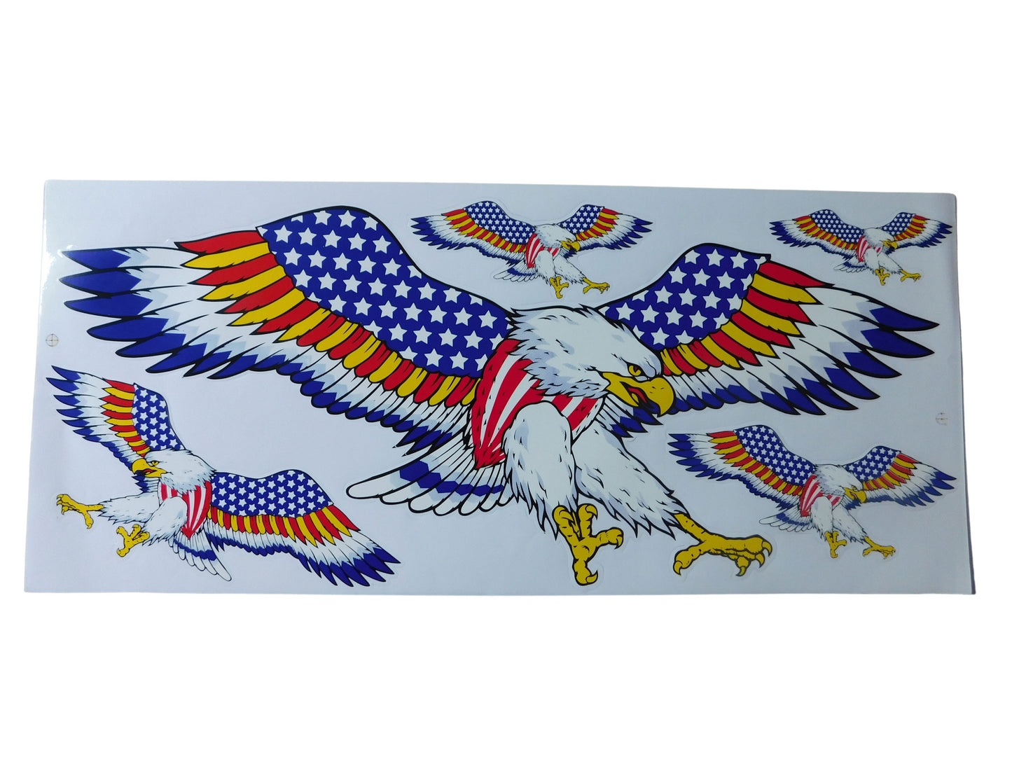 Blue Eagle Falcon Large Flames Fire Sticker Decal Film 1 Sheet 530 mm x 170 mm Weatherproof Motorcycle Scooter Skateboard Car Tuning Self-Adhesive FL057