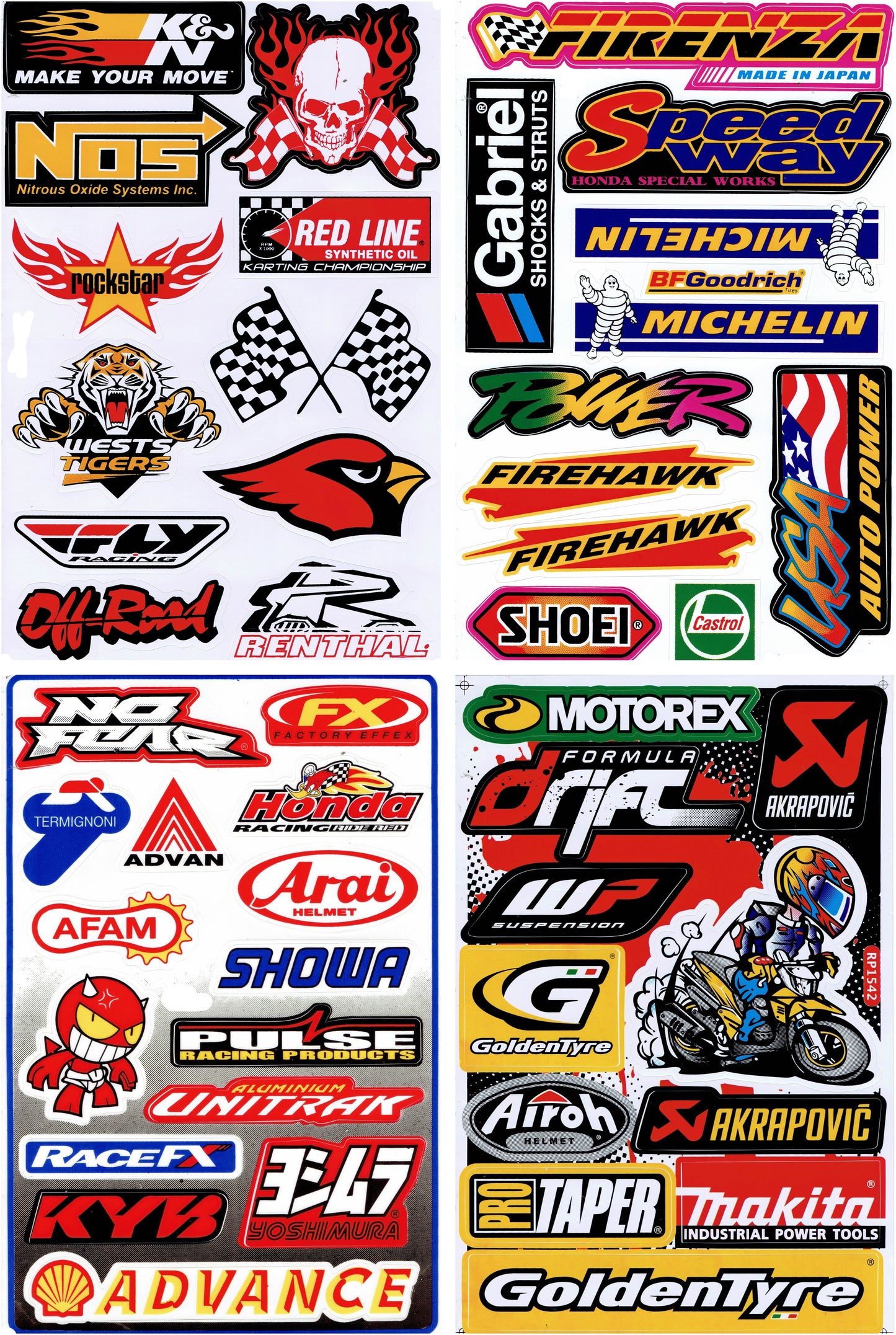 SPAR PACK OF 10 flames fire orange sticker motorcycle moped scooter skateboard car tuning model building self-adhesive 040