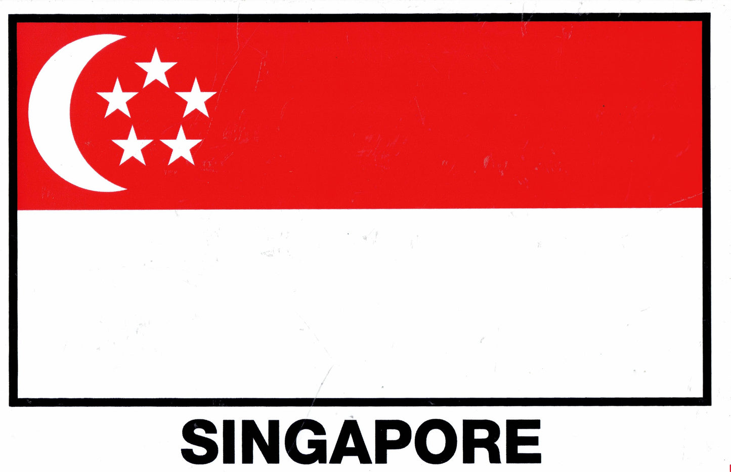 Singapore Flag Sticker Decal - Perfect for Motorcycle, Scooter, Skateboard, Car Tuning and more - Self-adhesive