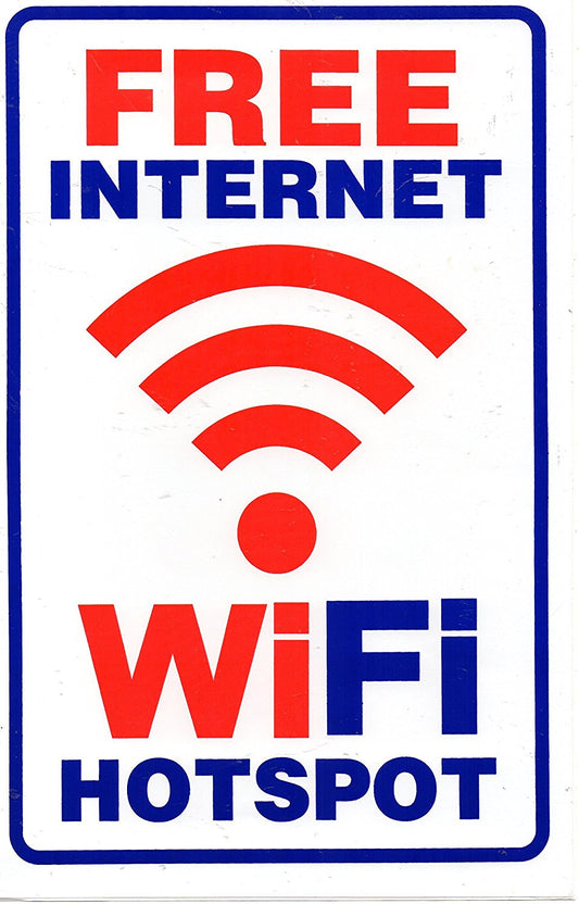 FREE WIFI internet Aufkleber Sticker Restaurant Laden Cafe Bäcker Office Büro selbstklebend 433