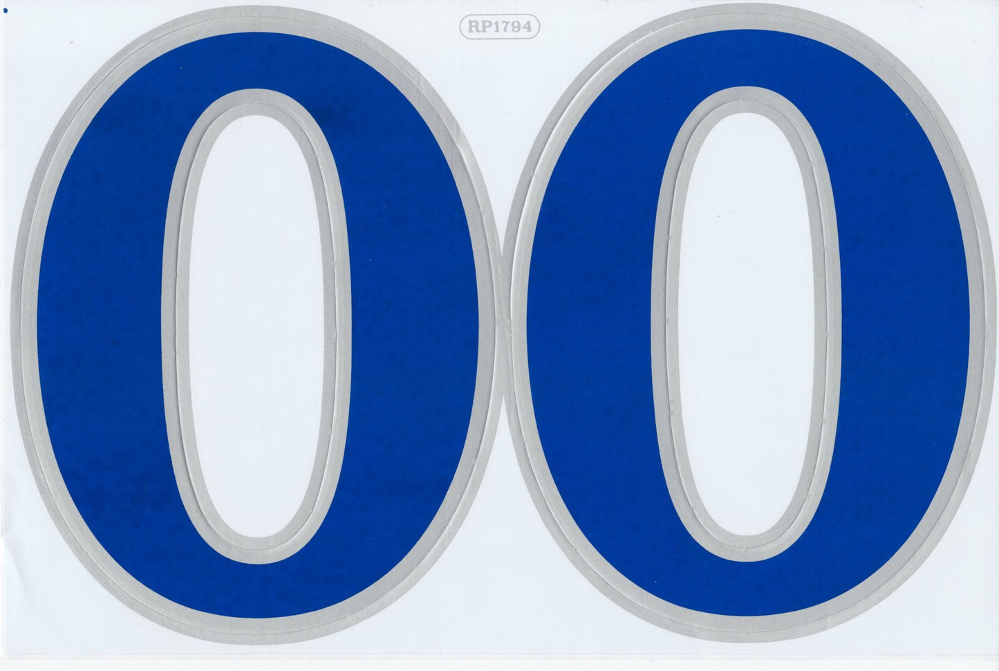 Grand numéro 0 bleu 165 mm de haut Autocollant Sticker Moto Scooter Skateboard Voiture Tuning Modélisme auto-adhésif 493