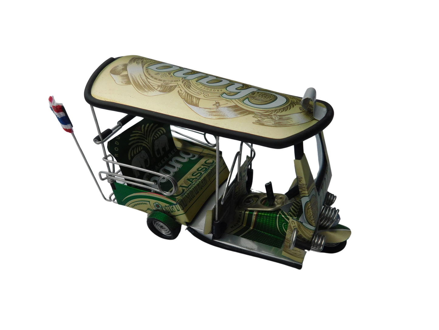 *** Chang Beer *** Detailgetreue Handgefertigte Nachbildung: TUK TUK Taxi aus Thailand - 14x7x6 cm