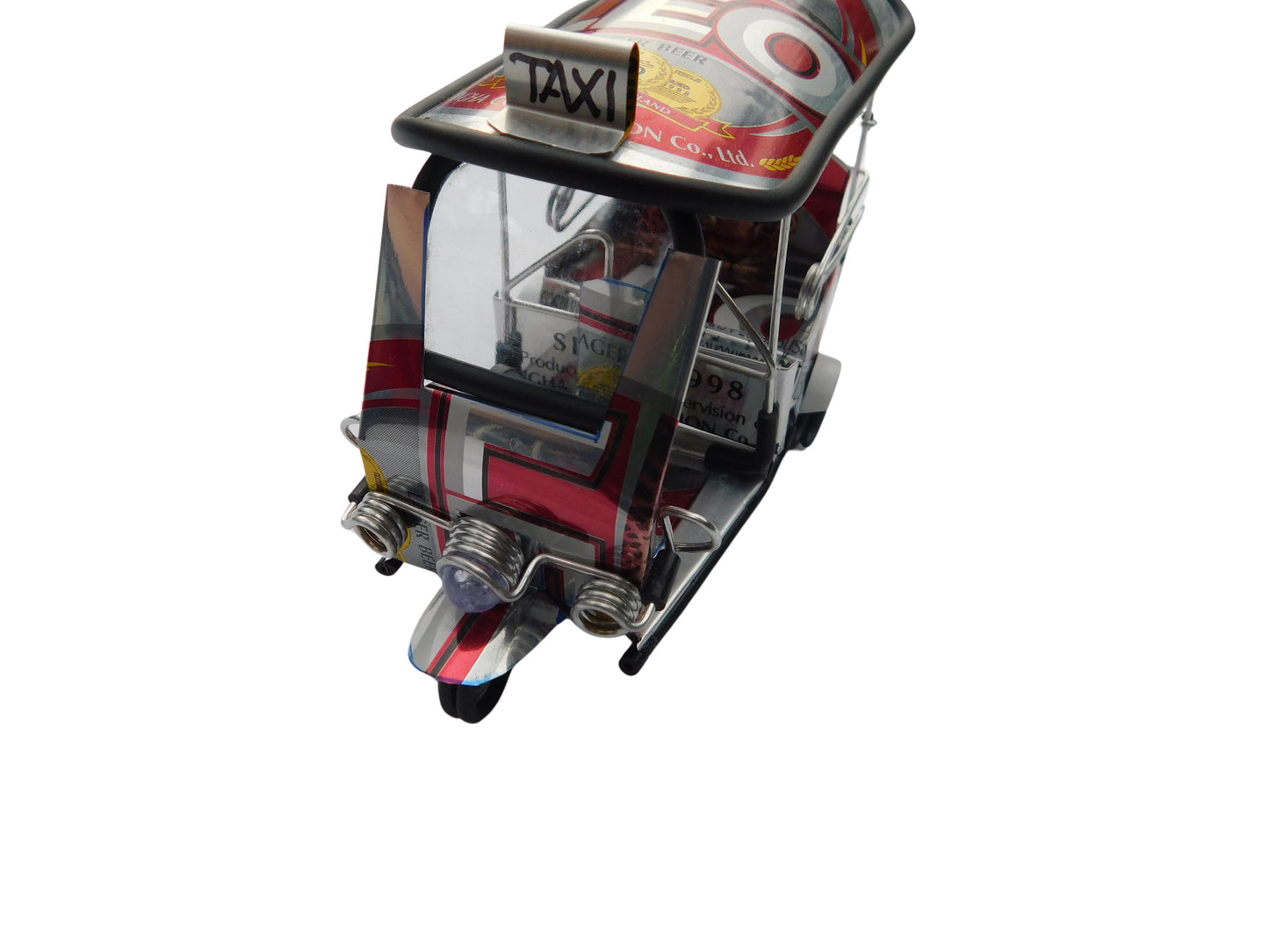 *** Leo Beer *** Detailgetreue Handgefertigte Nachbildung: TUK TUK Taxi aus Thailand - 14x7x6 cm