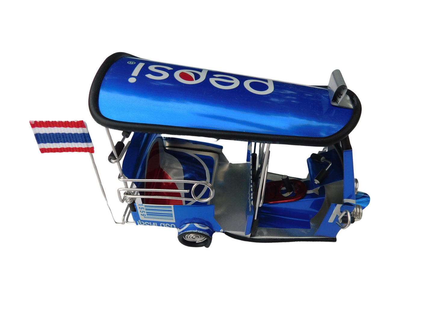 *** Pepsi *** Detailgetreue Handgefertigte Nachbildung: TUK TUK Taxi aus Thailand - 14x7x6 cm